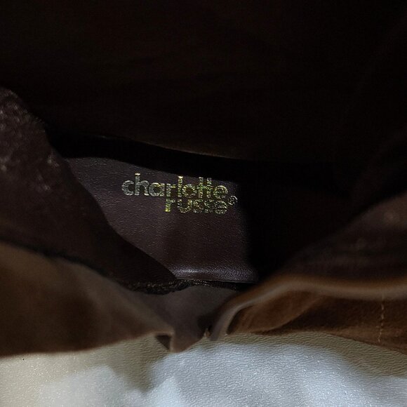 Charlotte Russe Knee High Fringe Boots Size 6 Faux Suede Zipper Lace-Up Detail - Picture 8 of 8